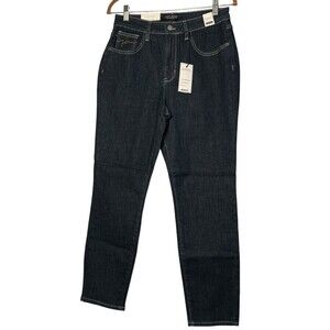 Judy Blue Jeans Women 28 Blue Mom Jean Tapered High Rise Dark Wash Denim NWT